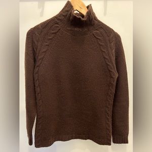 100% CHOCOLATE BROWN CASHMERE SWEATER- SIZE XS